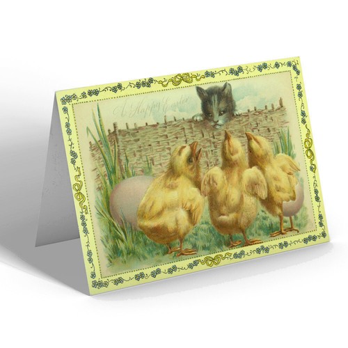 Easter notelet vintage - easter,