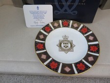 *RARE* ROYAL CROWN DERBY DERBYSHIRE CONSTABULARY PLATE 8.25 INCH DIA *EXCELLENT*