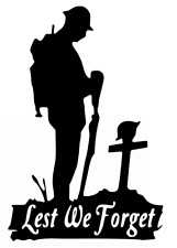 Lest We Forget Heroes Soldier/Military/Charity Car/Van Sticker Decal