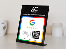 Tap to Review us on Google NFC & QR Code Card, Stand - Tap to Review Business