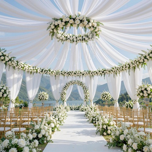 Ceiling drapes hanging kit - hanging,
