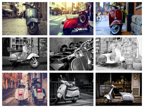 Moped scooter vespa - moped,