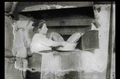 Italian bakery woman baking - bakery,
