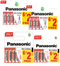 GENUINE PANASONIC AA AAA INDUSTRIAL CARBON ZINC BATTERIES R6 LR3 LONG EXPIRY NEW
