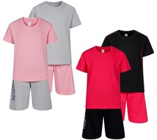 Girls 2 Pack Short Pyjamas