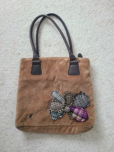 Kangol handbag brown velvet - brown,