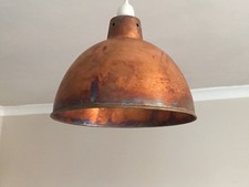 Industrial Style Domed Copper Lampshades - Four sizes - Polished or Antique 