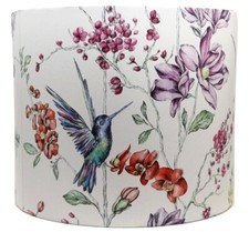 Floral Hummingbird Lampshade -