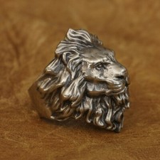 Cupronickel King of Lion Ring Biker Rock Punk Jewellery CP128C UK Size N½~Z4