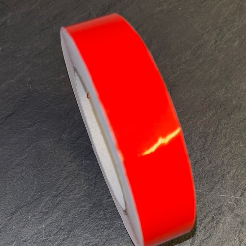 25mm red gloss pin stripe - red,