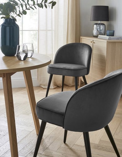 Emilie velvet dining chair - emilie,