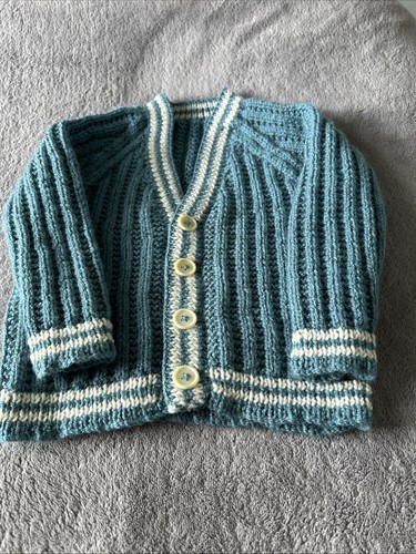 Hand knitted boy cardigan - knitted,