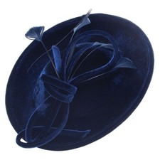 Elegant Women Loop Velvet Wedding Occasion Church Fascinator Headpiece Hat BE