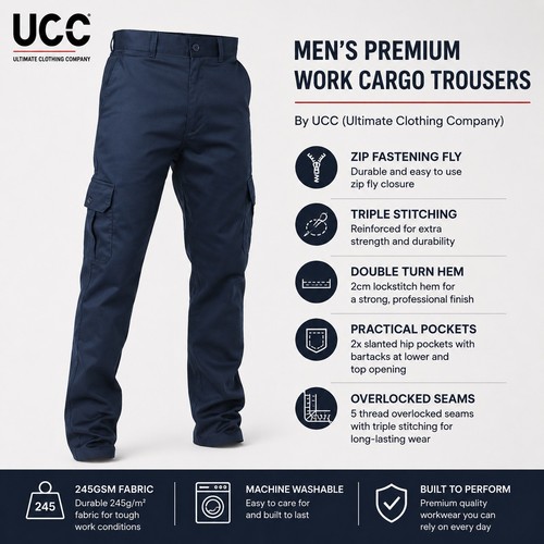 Mens navy combat - navy, trousers