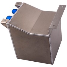 Silver 10L / 2.5 Gallon Fuel Cell Tank Aluminum Fuel Cell Gas Tank 10AN fitting