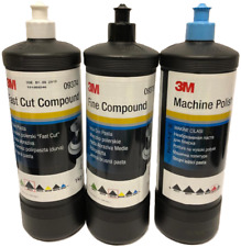 3x 1L 3M Fast Cut Compound + Fine Compound + Machine Polish 09374+09375+09376