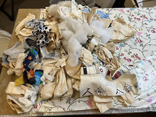 Mixed Bag of Fabric Remnants & Offcuts – Cotton Ribbon Wadding & More! Fast Post