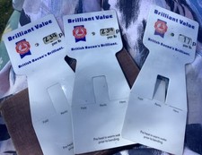 Three Vintage Butchers Plastic Price Signs. British Bacons Brilliant.