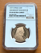 Cyprus 1977 gold pounds - cyprus,