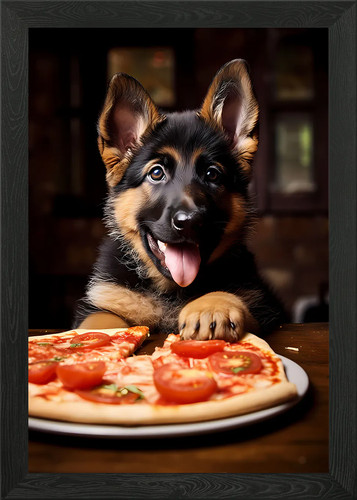 German shepherd pizza pup - shepherd,