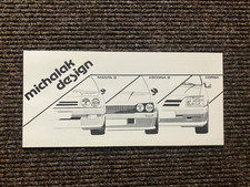 MICHALAK DESIGN OPEL CORSA / ASCONA / MANTA BROCHURE 1984 - GERMANY - RARE