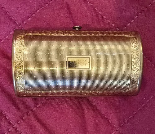 Engraved cigarette case - engraved, gold