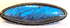 Antique sterling silver butterfly wing brooch