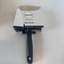 Harris Essentials 4” 100mm Block Paint Brush Suitable for Garden Exterior Work 