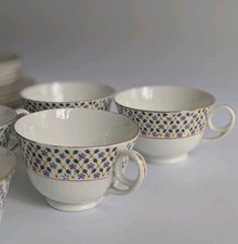 Grimwade Tea Set. Vintage Yellow Flower and Leaf Design. Gold Trim. 19 Piece Set