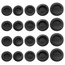 20 Pcs Piggy Bank Plug 5 Sizes Plastic Stoppers Plugs Saving Box Plug, Black