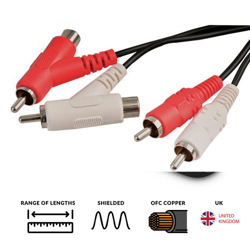 Twin stackable phono rca - rca, x