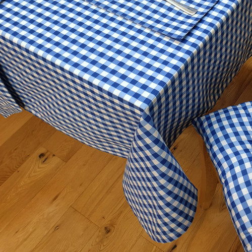 Gingham check blue - check,