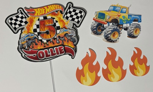 Hot wheels cake topper - hot,