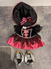 Build-A-Bear Witch Costume Set (Hat, Dress & shoes) - Pink & Black