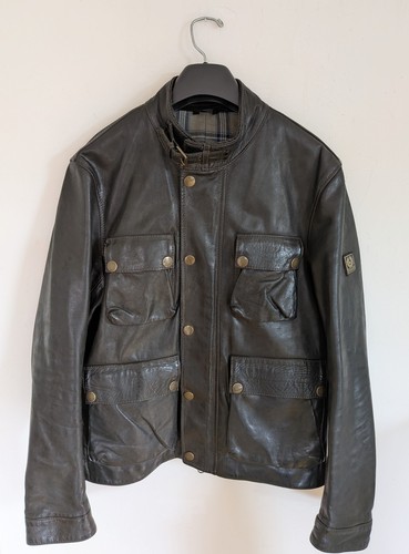 Belstaff leather jacket - leather, brad