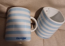 Cravendale Biscuit Mug X 2 Blue And White Stripe biscuit holder