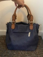 Bessie London Leather Handbag Navy Bnwot