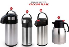 2L/3L/5L Tea Coffee Air Pot Flask Pump Action Vacuum Insulated Carry Handle DIY