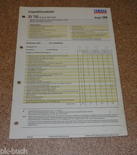 Inspection Sheet Yamaha XV 750