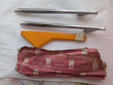 Lucas Car Semaphore Arms - 2 x chrome trims + one orange indicator arm lens