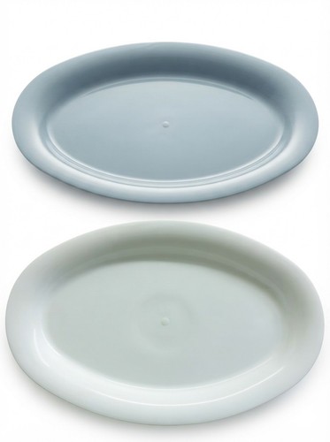 White silver grey oval - white, /