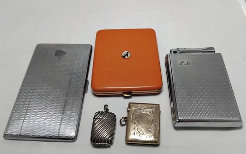Joblot vintage vesta cases - of,