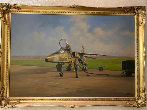 Original aviation oil painting - original,