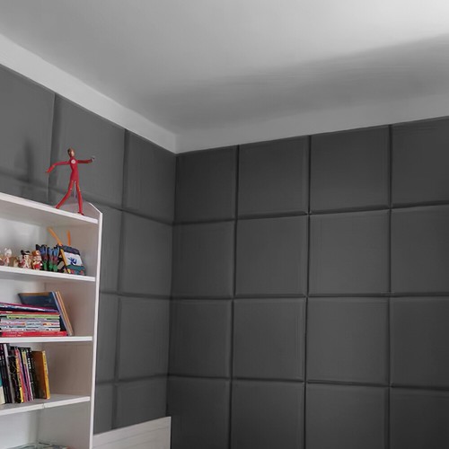 Black acoustic wall panels - black,