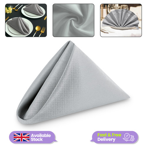 Silver table napkins 20x20 - silver,