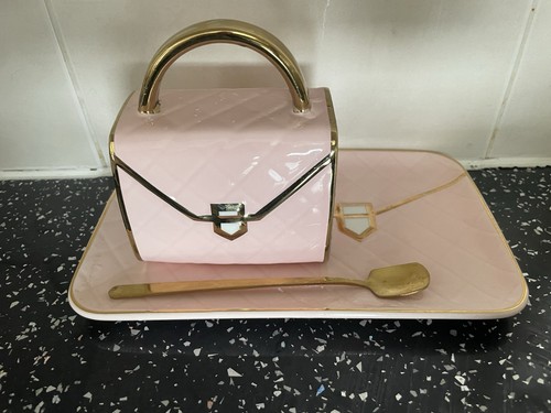 Handbag cup saucer spoon - handbag,