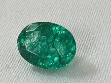 Natural Green Emerald From Zambia 9.70Cts Stunning Oval Cut Certified Gemstone