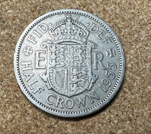 Half crown coin 1955 - half,