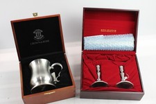 Royal Selangor Pewter Inc Boxed Candlesticks Pair & Boxed Crown & Rose Tankard