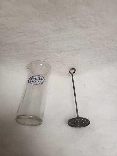 Vintage ovaltine mixer glass - vintage,